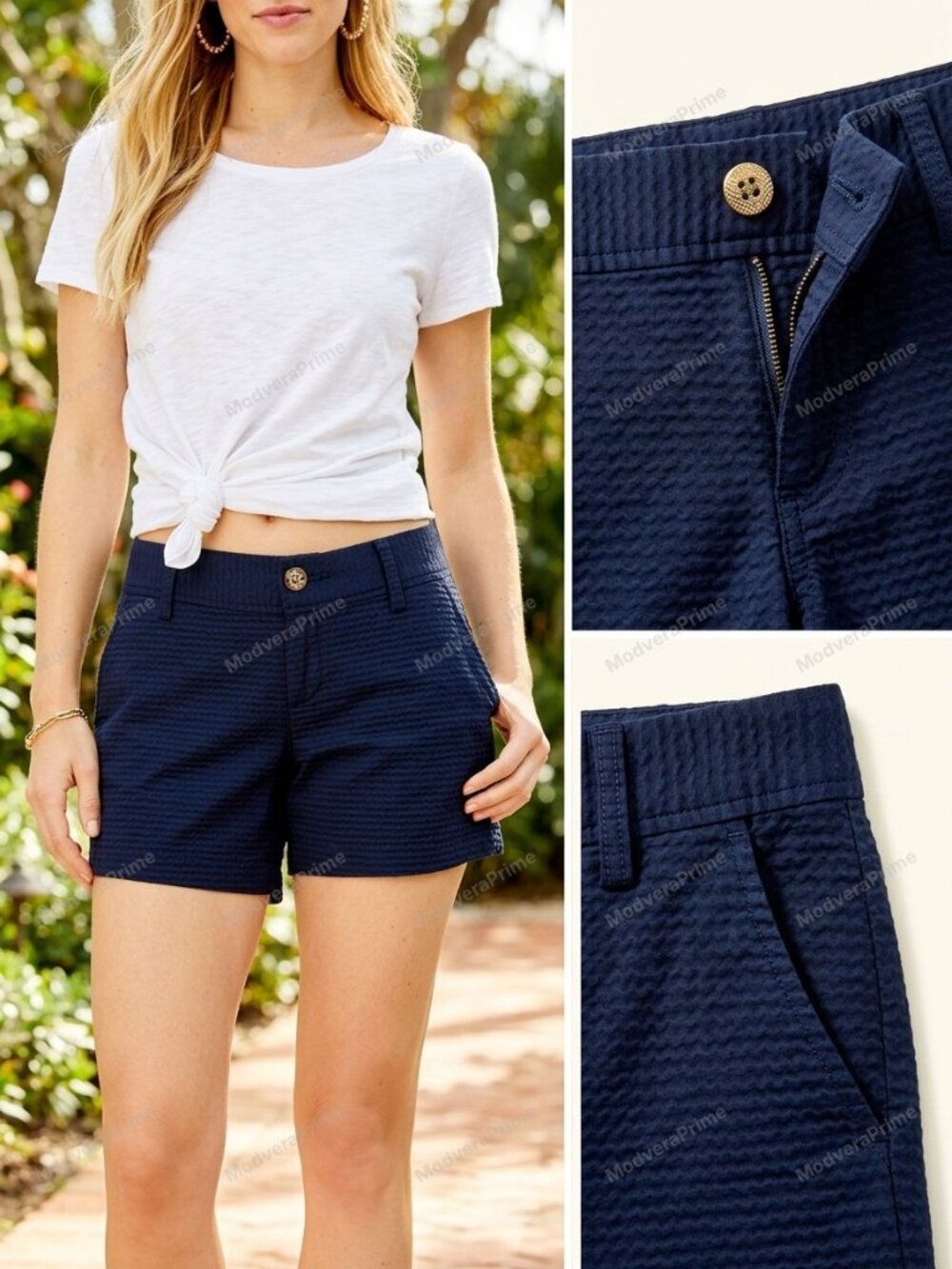 Lilly Pulitzer Callahan Shorts True Navy Open Box New 5” Inseam Resort Ponte NWT